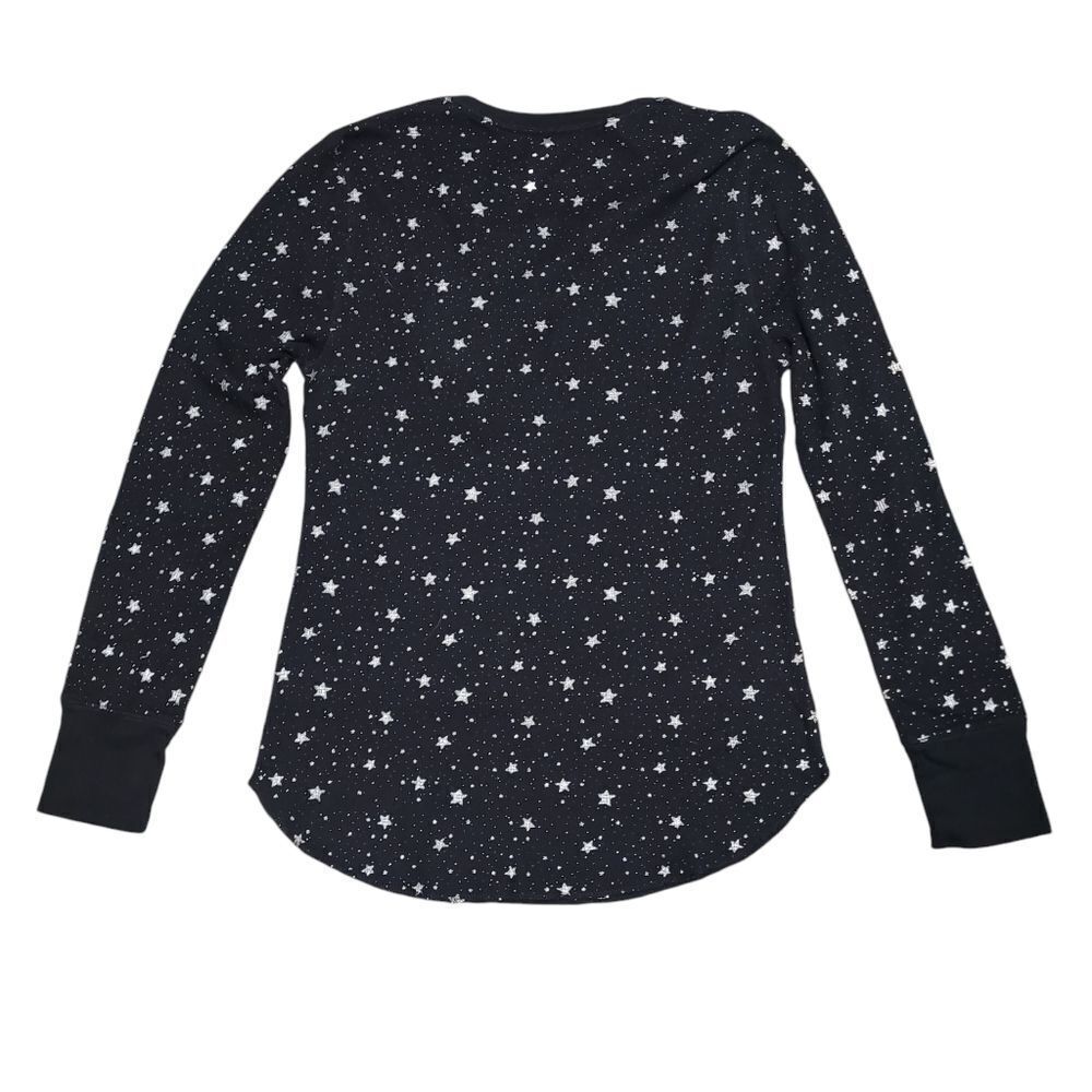 Black and silver long sleeve waffle - Picture 2 of 4